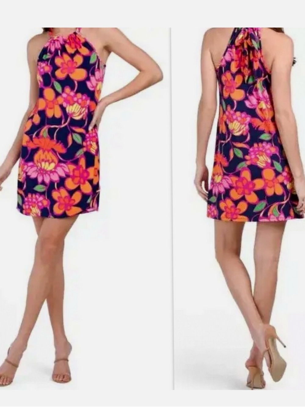 Trina Turk Juju Floral Halter Dress Large